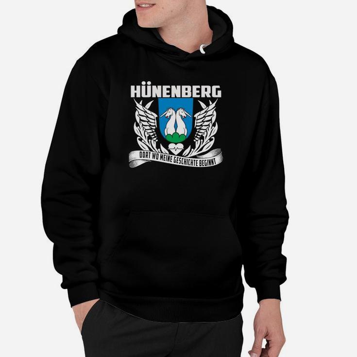 Schwarzes Adler Hoodie Hünenberg Motiv - Heimat Stolz Design