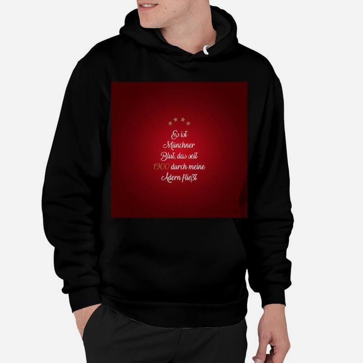 Schwarzes Hoodie mit deutschem Liebeszitat, Rotes Design