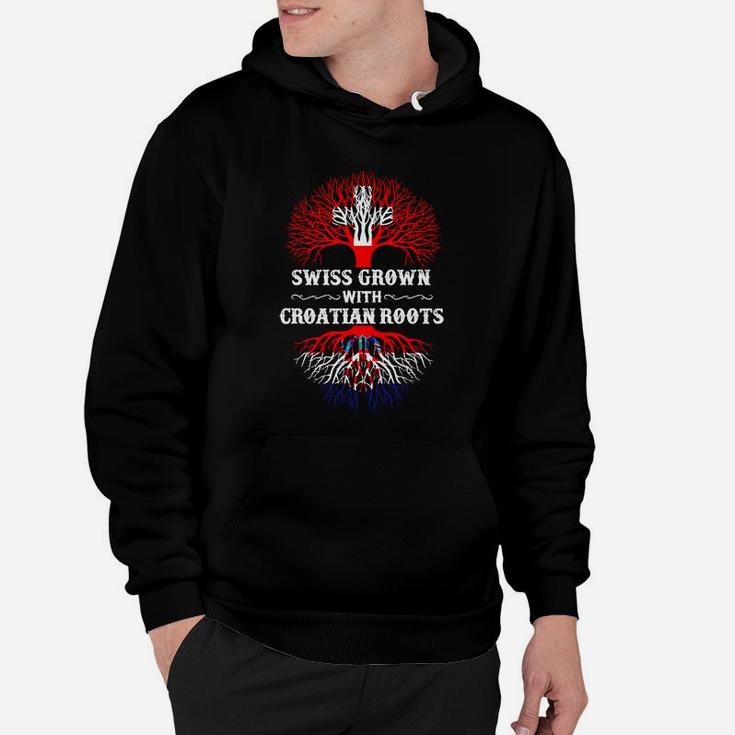 Schweizer mit Kroatischen Wurzeln Hoodie - Schwarz für Herren/Damen