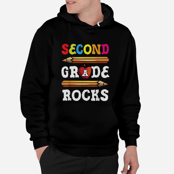 Second Grade Rocks Back To School 2nd Grade Teacher Hoodie