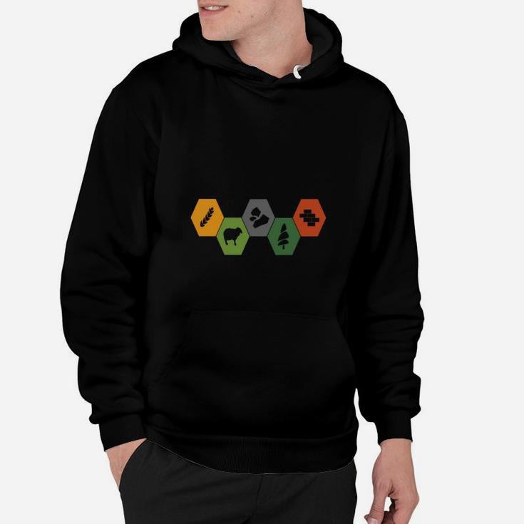 Settlers Of Catan Minimalistic Colored Hoodie