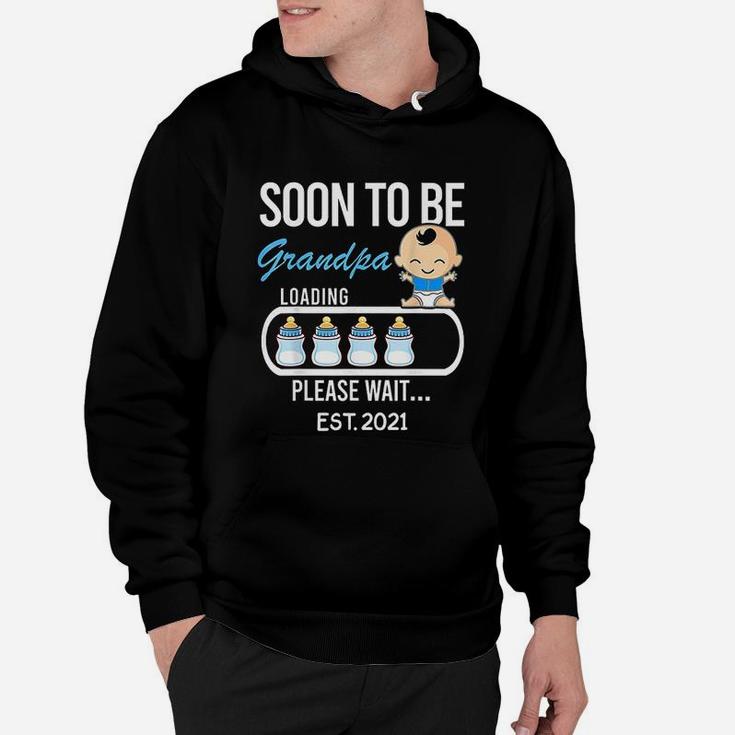 Soon To Be Grandpa Est 2021 Gift Funny Daddy Dad Hoodie