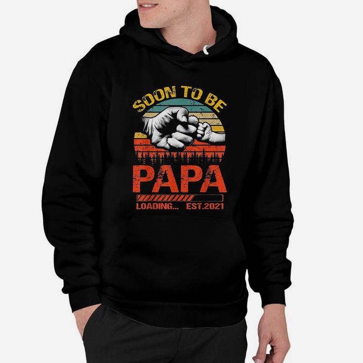 Soon To Be Papa Est 2021 New Papa Vintage Hoodie