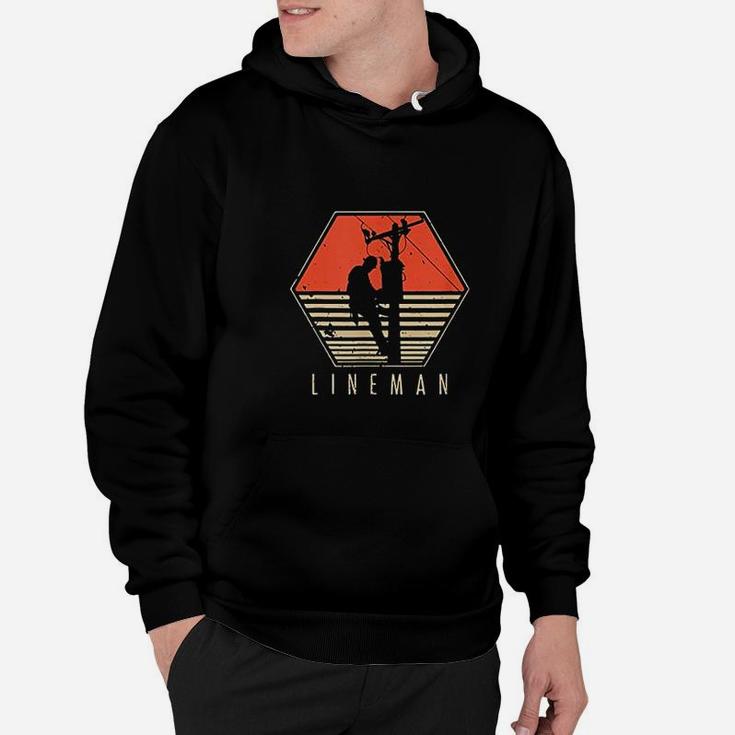 Sparky Electrician Funny Lineman Dad Retro Vintage Gifts Hoodie