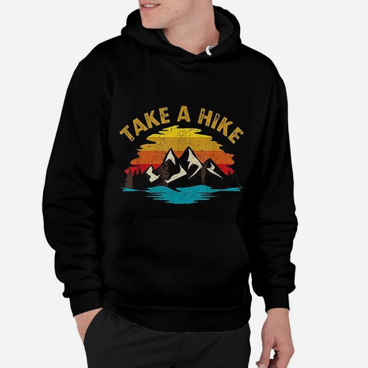 Take A Hike Outdoor Sunset Vintage Style Mountains Nature Hoodie