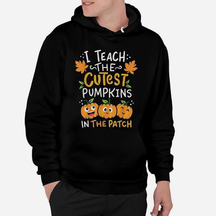 Teacher Halloween Prek Teacher Kindergarten Cutest Pumpkins Hoodie