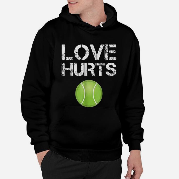 Tennis Player Gifts Love Hurts Funny Tennis Ball Hoodie