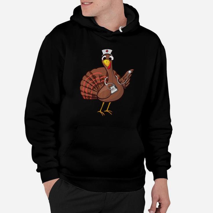 Thanksgiving Nurse Turkey Cool Funny Feast Day Gift Hoodie