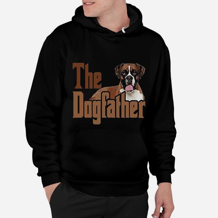 The Dogfather Cute Boxer Dog Apron Dog Dad Kitchen Baking Hoodie
