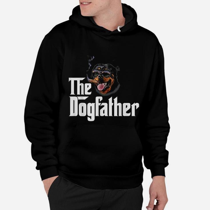 The Dogfather Rottweiler Funny Dog Owner Gift Dog Lover Hoodie