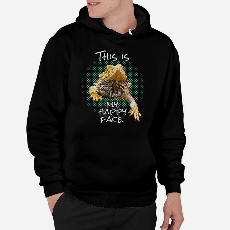 This Is My Happy Face Bearded Dragon Funny Reptile Hoodie