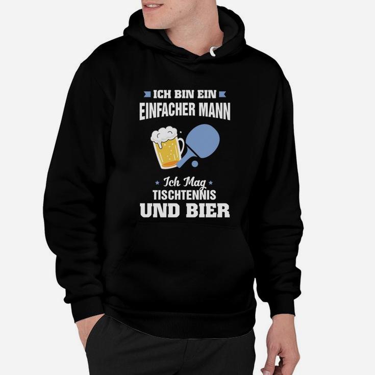 Tischtennis und Bier Herren Hoodie, Lustiges Motiv für Männer