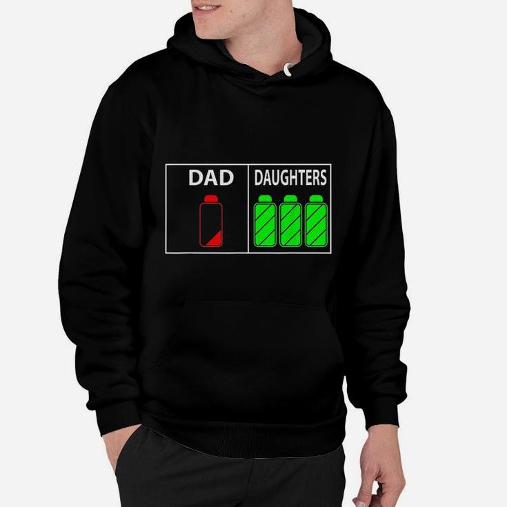 Triplet Dad Of Three Daughters Funny Fathers Day Gift Hoodie