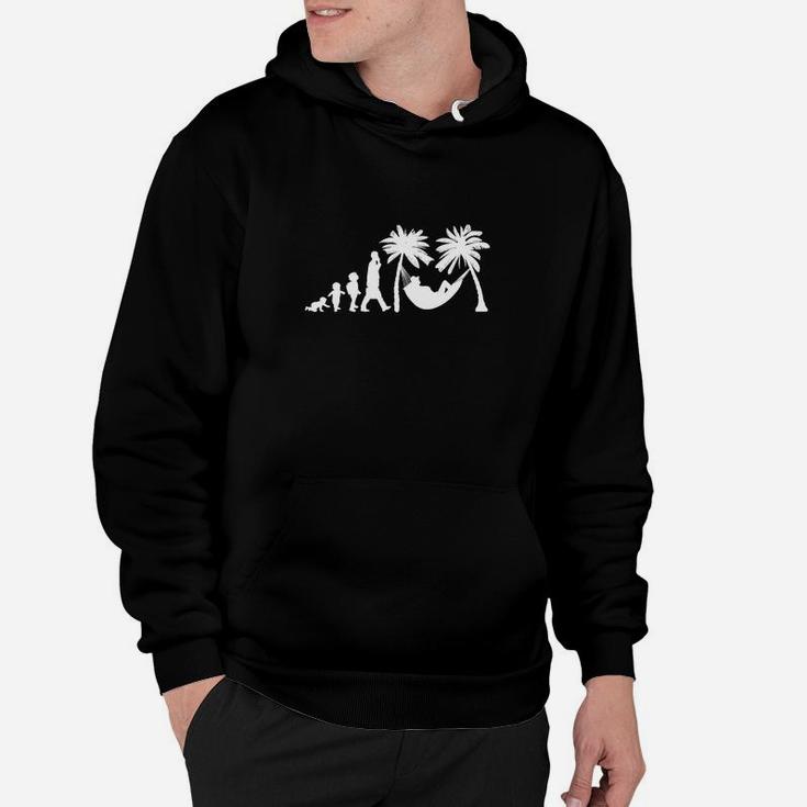 Tropisches Paradies Hoodie mit Palmen und Hängematte, Sommermotiv Tee