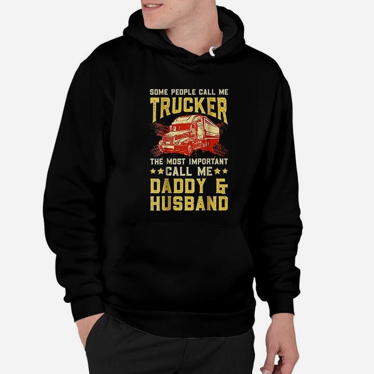 Truck Driver Husband Daddy Truckers Wife Gift Hoodie