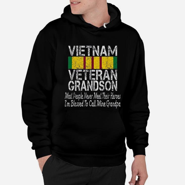 Us Military Family Vietnam Veteran Grandson Gift Hoodie