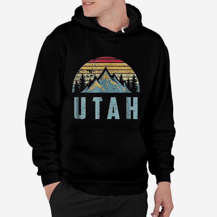 Utah Retro Vintage Mountains Hoodie