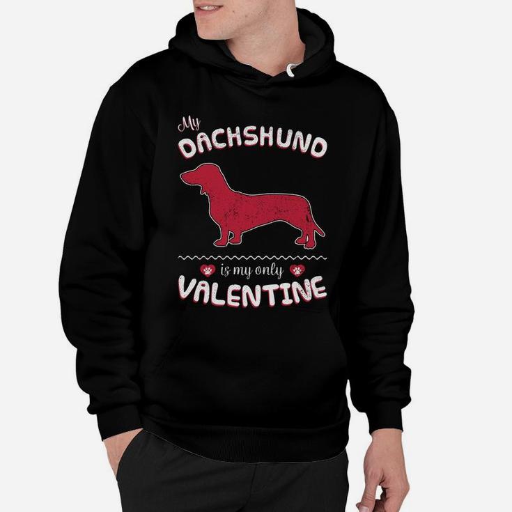 Valentine Dachshund Dog For Dachshund Dad Or Mom Hoodie