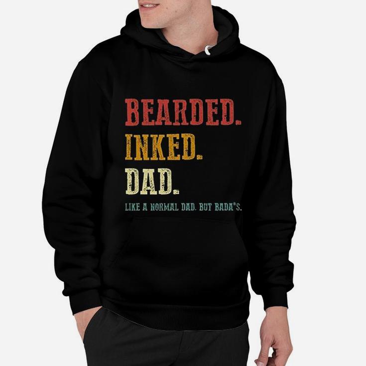 Vintage Bearded Inked Dad Like A Normal Dad Hoodie