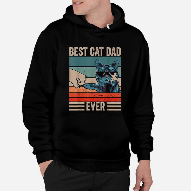 Vintage Best Cat Dad Ever Fathers Day Gifts Hoodie