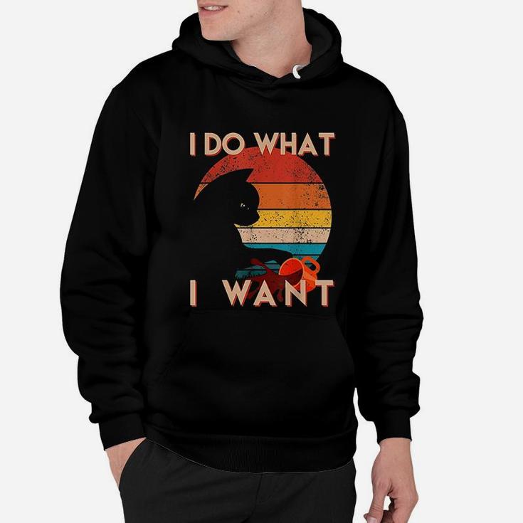 Vintage Cat I Do What I Want Hoodie