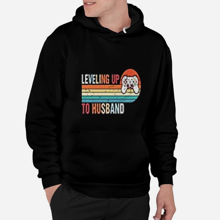Vintage Leveling Up To Husband Engagement Party Hoodie
