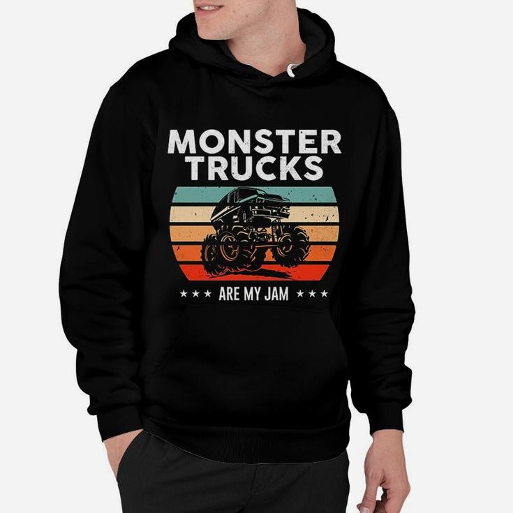 Vintage Monster Truck Are My Jam Retro Hoodie