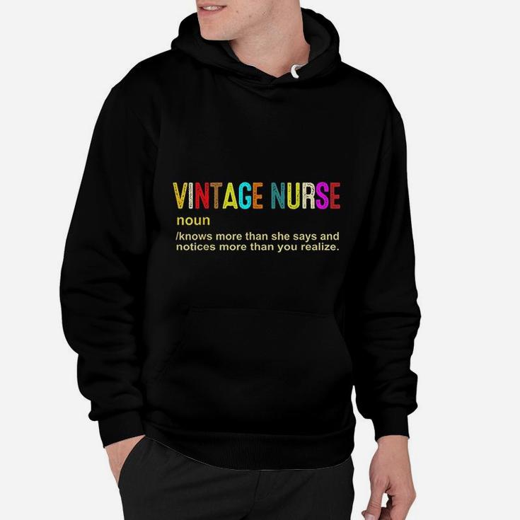 Vintage Nurse Noun-funny Nurse Hoodie