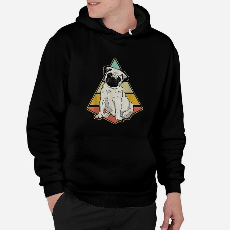 Vintage Pug Dog Retro Distressed Pug Lover Hoodie