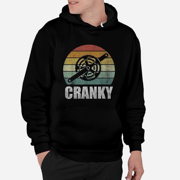 Vintage Retro Bicycle Cranky Gifts For Cycling Lovers Cranky Hoodie
