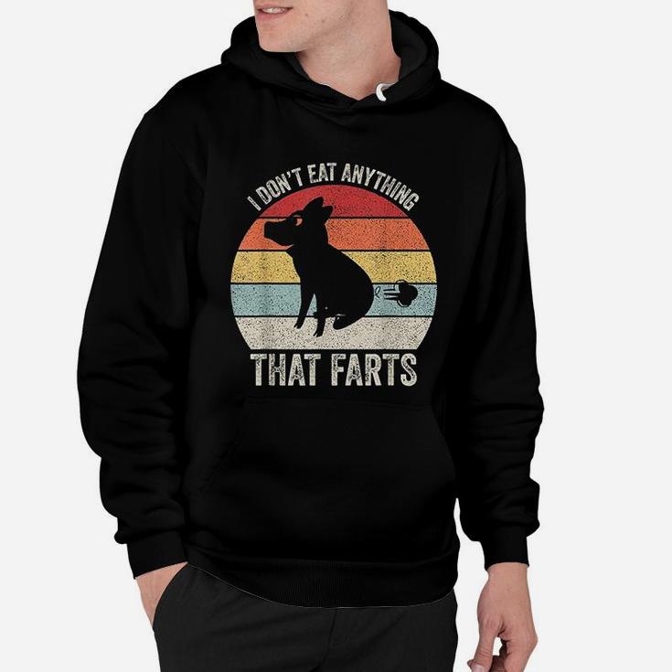 Vintage Retro I Dont Eat Anything That Farts Vegetarian Hoodie