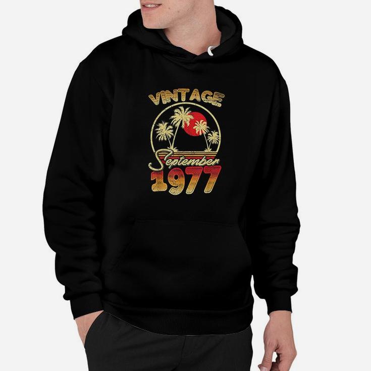 Vintage Sept 1977 Classic Birthday Vacation Gift  Hoodie