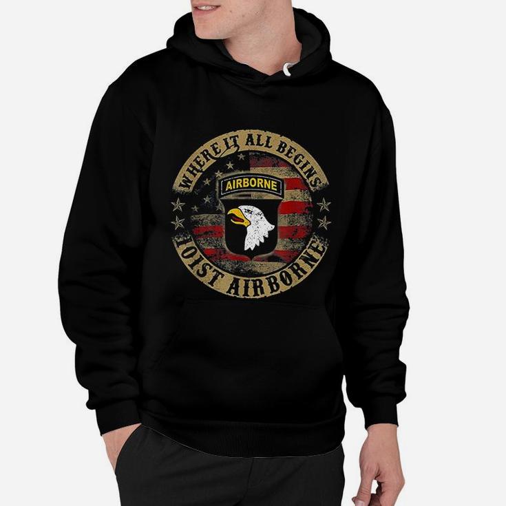 Where It All Begins 101st Airborne Us Army Hoodie