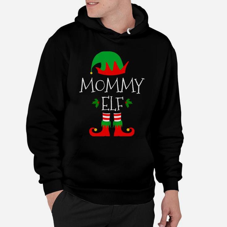 Womens Mommy Elf Matching Family Group Christmas Gifts Hoodie