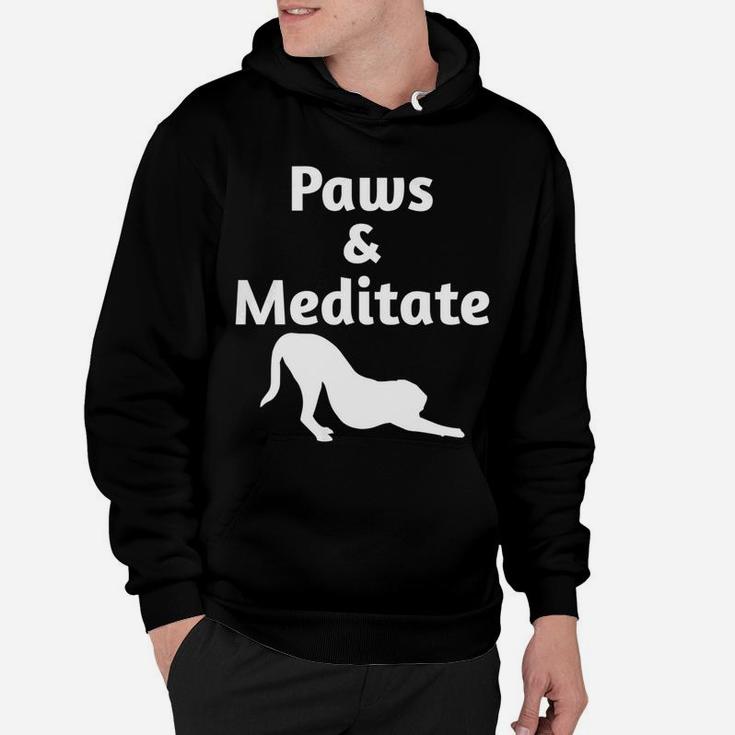 Womens Womens Yoga Paws And Meditate Dog Lover Pets Funny Hoodie