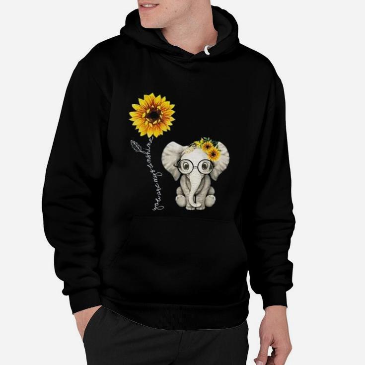 You Are My Sunshine Hippie Sunflower Elephant Gift Friends Hoodie
