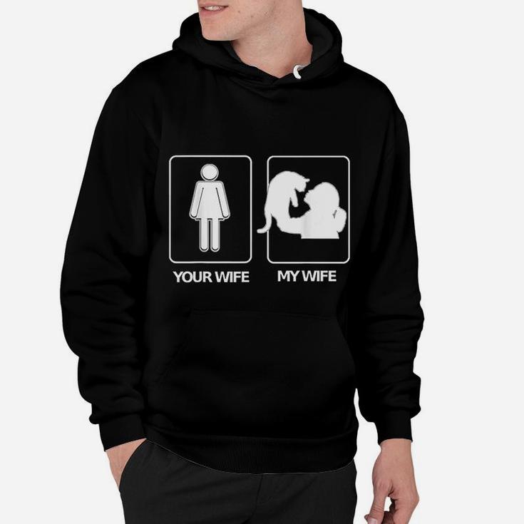 Your Wife My Wife Crazy Cat Lady Wife Hoodie