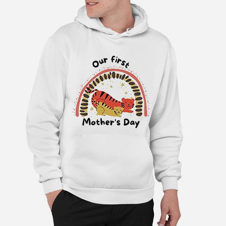 1st Mothers Day Tiger Animal Lover First Mothers Day Hoodie