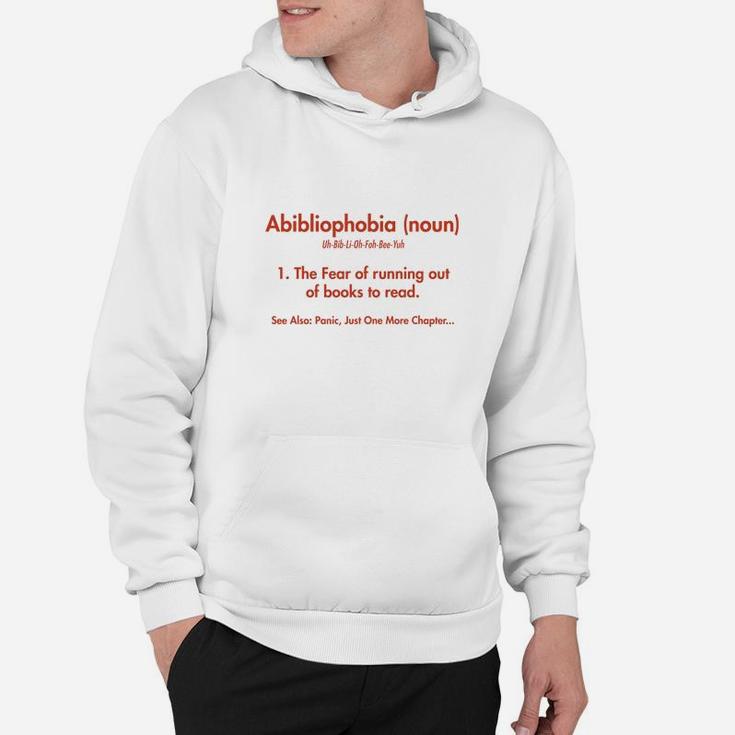 Abibliophobia Funny Book Lover Definition Hoodie