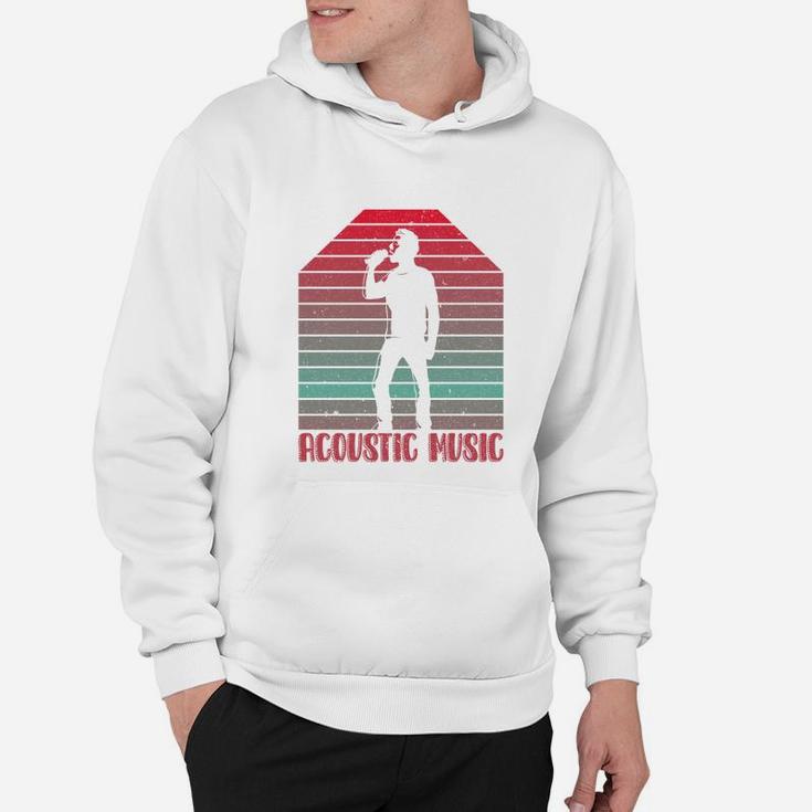Acoustic Music Singer Retro Vintage Idea For Music Lovers Hoodie