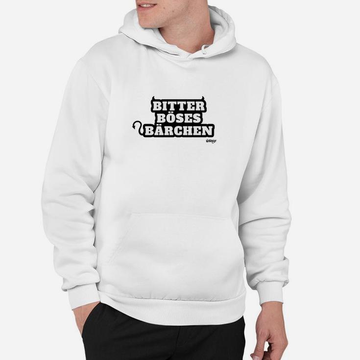 Bitter Böses Bärchen Herren Hoodie in Weiß, Lustiges Motiv-Hoodie