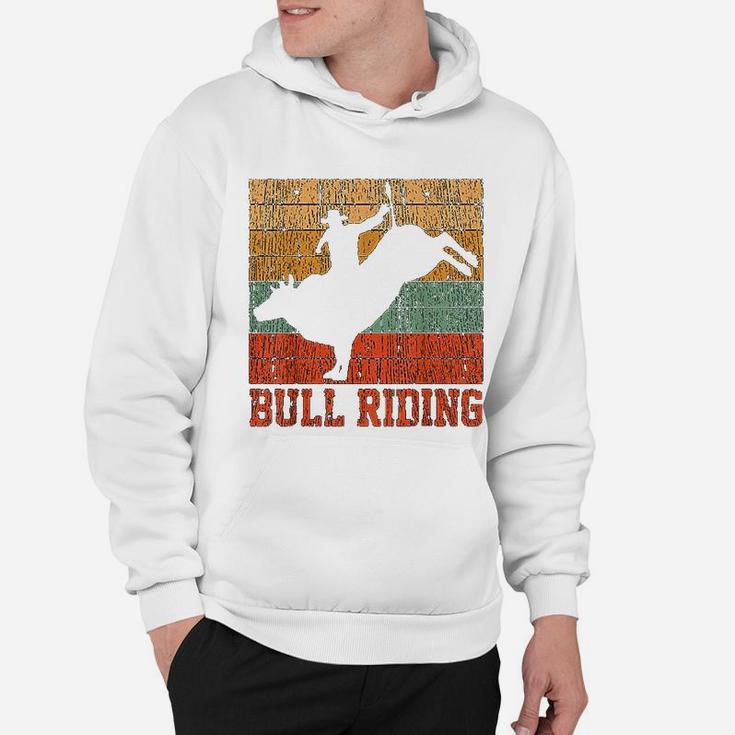 Bull Riding Retro Vintage Rodeo Western Country Gift Hoodie