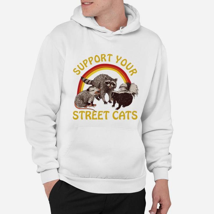Cat Kitten Support Your Local Street Cats Vintage Hoodie