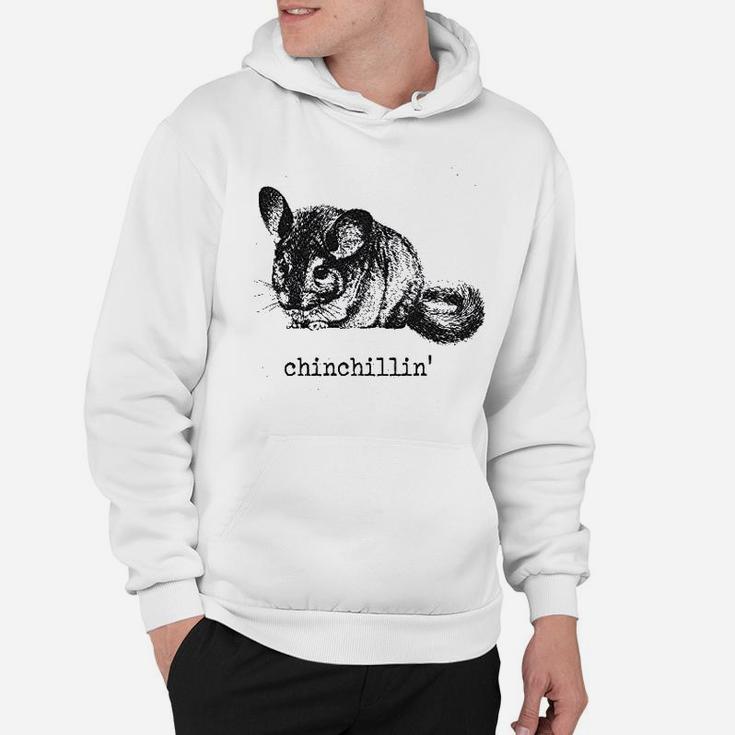 Chinchillin Funny Chinchilla Animal Lover Graphic Vintage Cool Hoodie