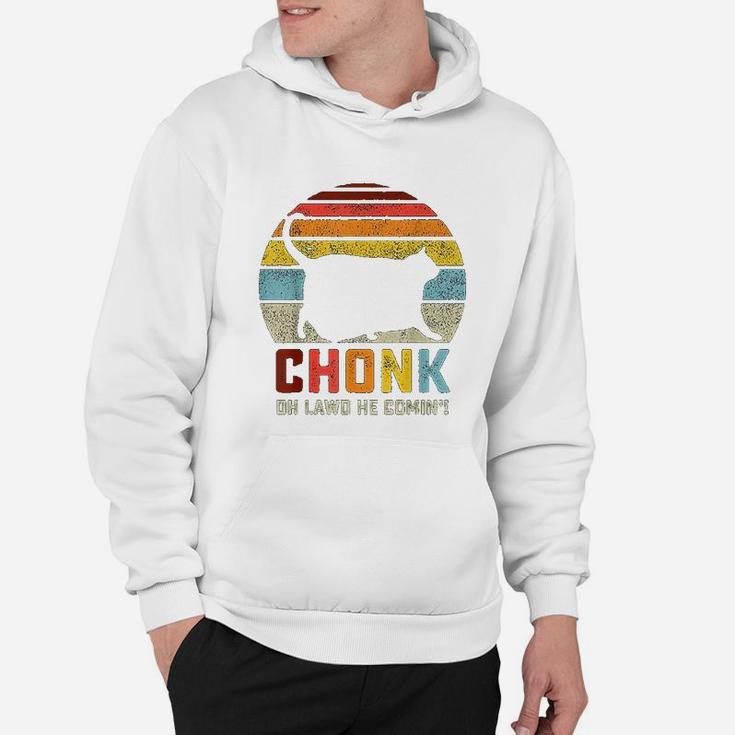 Chonk Cat Scale Meme Funny Retro Style Vintage Cats Memes Hoodie