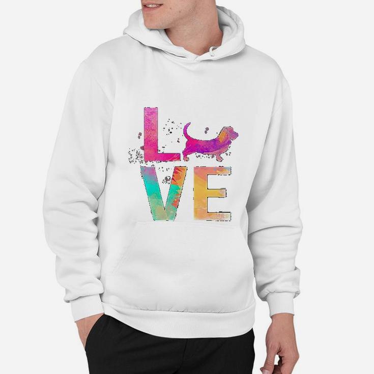 Colorful Basset Hound Dog Mom Gifts Basset Hound Hoodie