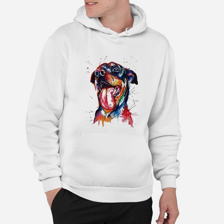 Colorful Rottweiler Dog Lover Dad Mom Hoodie