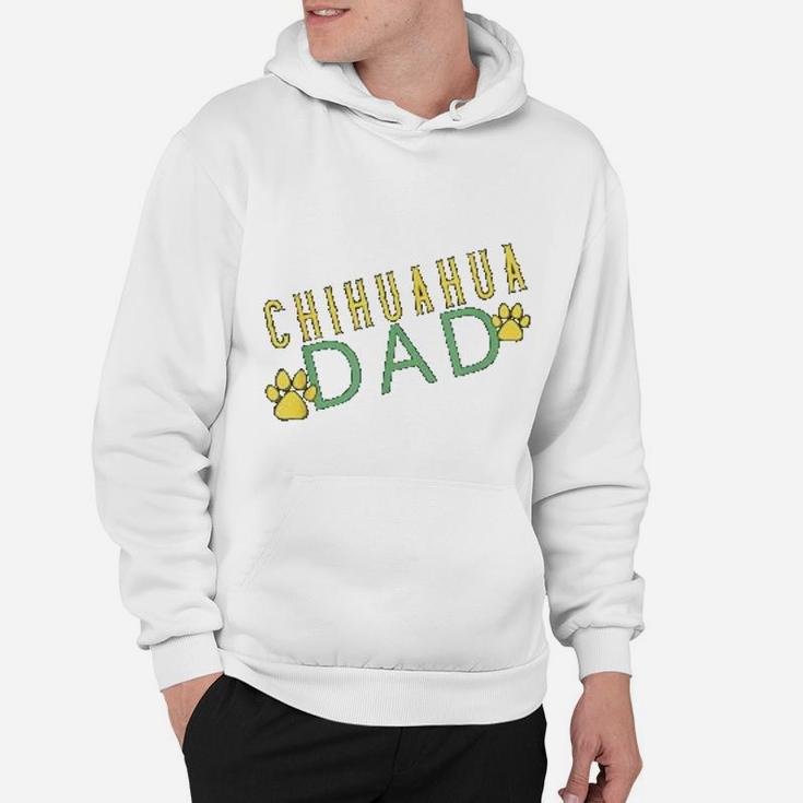 Cool Chihuahua Dad Dog Paw Print Gift Hoodie