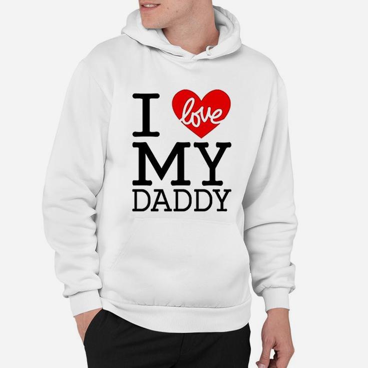 Cute Baby Boy And Baby Girl I Love My Daddy Hoodie