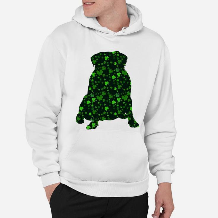 Cute Shamrock Pug Mom Dad Gift St Patricks Day Awesome Dog Lovers Gift Hoodie
